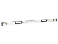 Zdjęcie: Poziomnica PRO800 malowana biała dwustronnie frezowana z uchwytami i libellą 2% 120 cm PRO