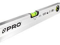 Zdjęcie: Poziomnica PRO800 malowana biała dwustronnie frezowana z uchwytami i libellą 2% 120 cm PRO