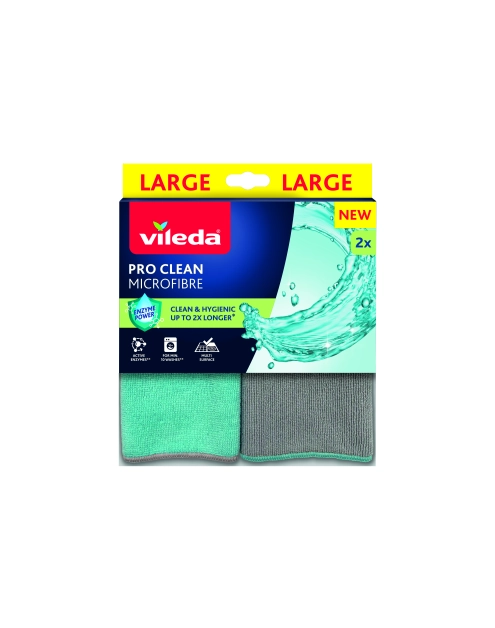 Zdjęcie: Ściereczka z mikrofibry z enzymami Pro Clean 2 szt. VILEDA