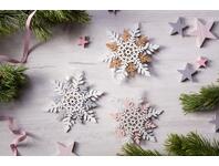 Zdjęcie: Zawieszka drewniana śnieżynka mix 3 kolorów Display 18 szt. ALTOMDESIGN