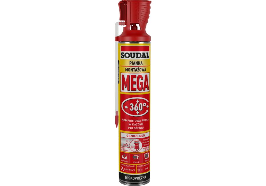 Zdjęcie: Pianka montażowa Mega 360 Genius Gun SOUDAL
