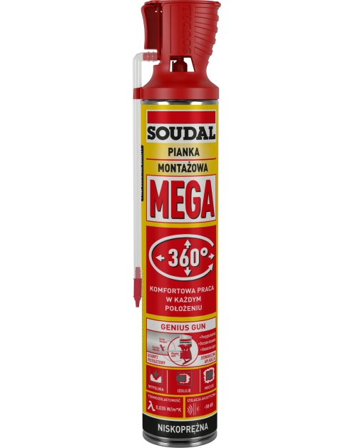 Zdjęcie: Pianka montażowa Mega 360 Genius Gun SOUDAL
