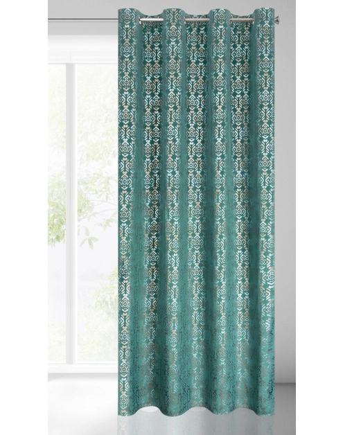 Zdjęcie: Zasłona gotowa Laura 140x250 cm turkusowy EUROFIRANY