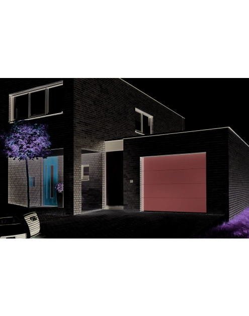 Zdjęcie: Brama garażowa segmentowa automatyczna Isomatic antracyt 250x212,5 cm HORMANN