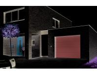 Zdjęcie: Brama garażowa segmentowa automatyczna Isomatic antracyt 250x212,5 cm HORMANN