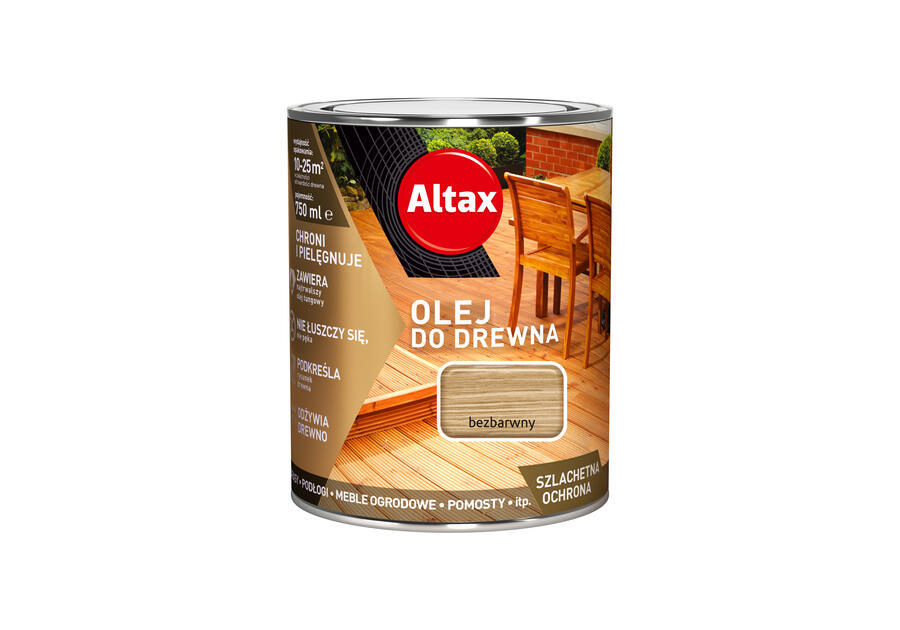 Zdjęcie: Olej do drewna 0,75 L bezbarwny ALTAX
