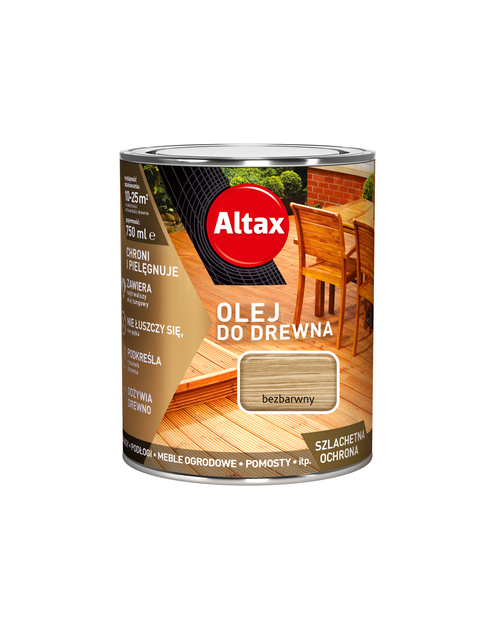 Zdjęcie: Olej do drewna 0,75 L bezbarwny ALTAX