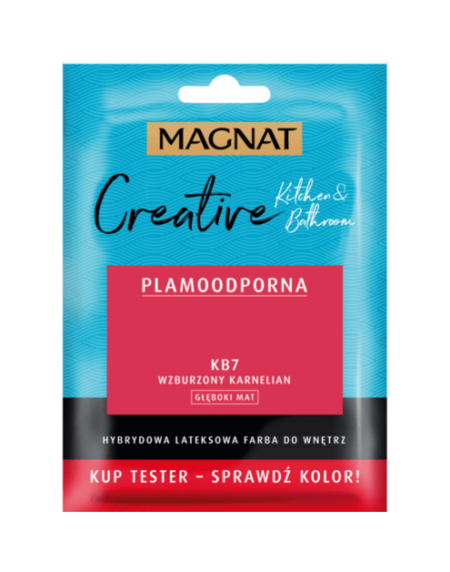 Zdjęcie: Tester farba lateksowa Creative Kitchem&Bathroom wzburzony karnelian 30 ml MAGNAT