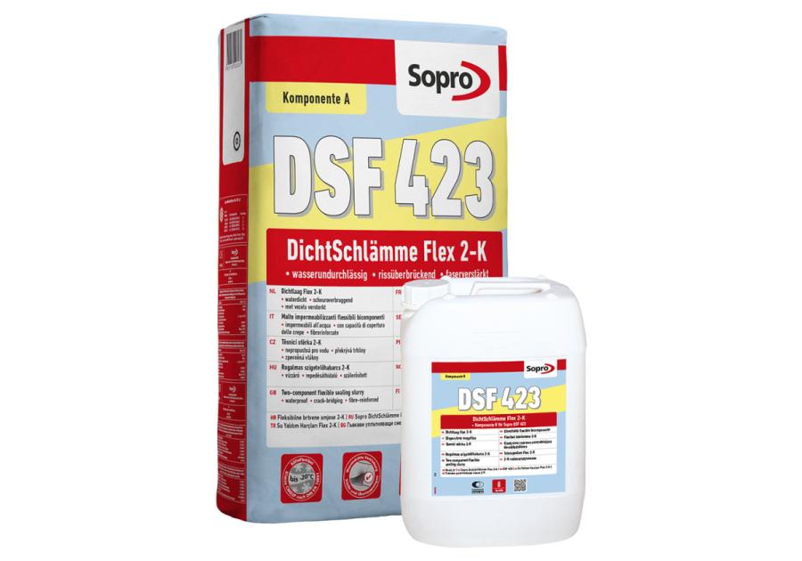 Zdjęcie: Zaprawa elastyczna uszczelniająca dwuskładnikowa DSF 423 składnik A 24 kg SOPRO