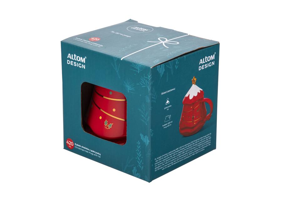 Zdjęcie: Kubek choinka czerwona 420 ml z pokrywką ALTOM DESIGN