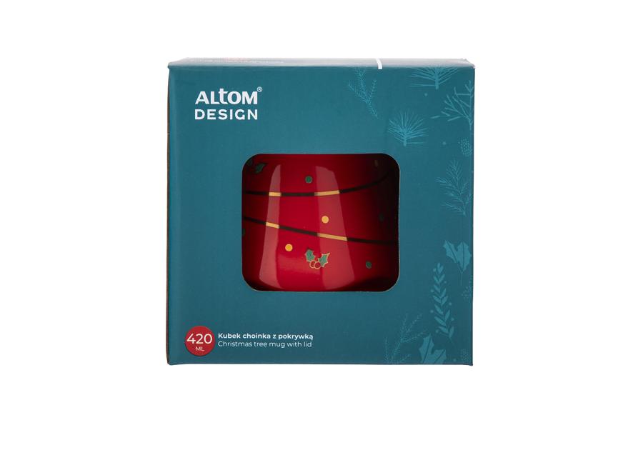 Zdjęcie: Kubek choinka czerwona 420 ml z pokrywką ALTOM DESIGN