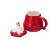 Zdjęcie: Kubek choinka czerwona 420 ml z pokrywką ALTOM DESIGN