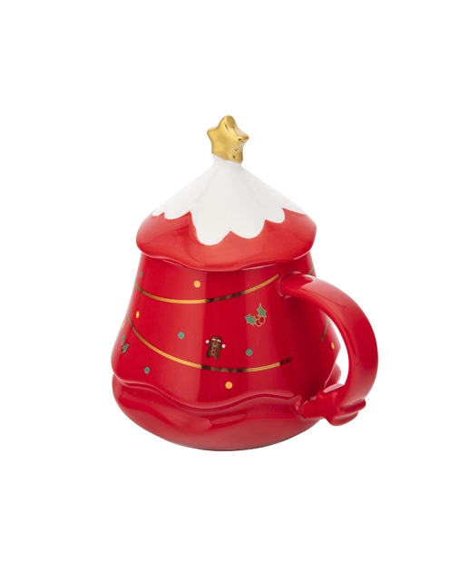 Zdjęcie: Kubek choinka czerwona 420 ml z pokrywką ALTOM DESIGN