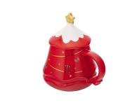 Zdjęcie: Kubek choinka czerwona 420 ml z pokrywką ALTOM DESIGN