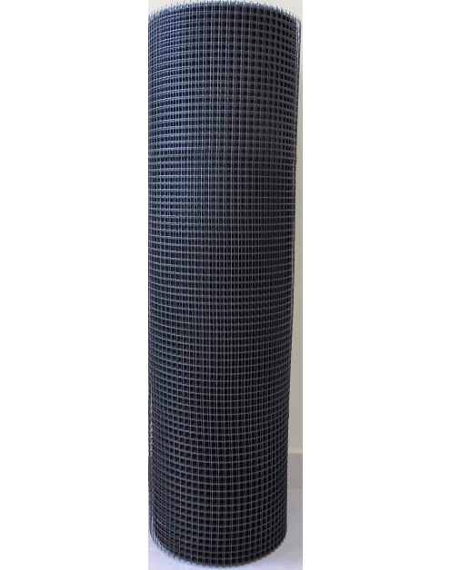 Zdjęcie: Siatka ogrodzeniowa budowlana 1,5 x 1,5 cm plastikowa czarna 120 x 5000 cm POLGAR