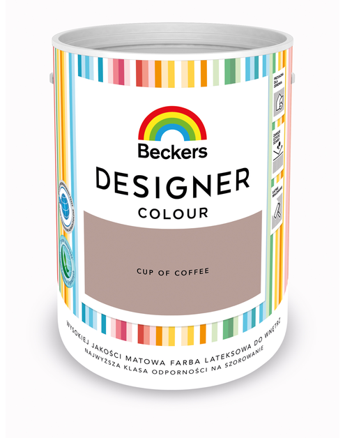 Zdjęcie: Farba lateksowa Designer Colour Cup Of Coffee 5 L BECKERS