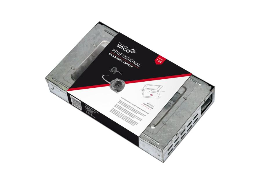 Zdjęcie: Pułapka żywołowna szeroka, metalowa stacja do odławiania gryzoni Professional VACO