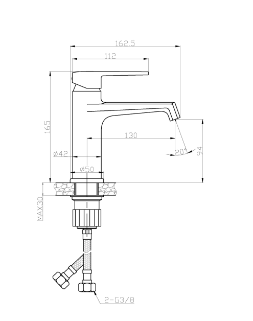 Zdjęcie: Bateria umywalkowa Fira czarny INVENA
