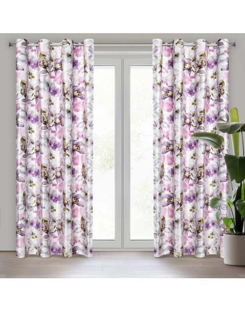 Zdjęcie: Zasłona gotowa Lillie 140x250 cm różowy EUROFIRANY