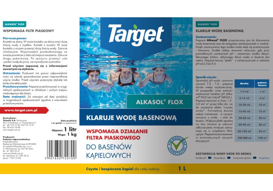 Zdjęcie: Preparat do klarowania wody basenowej Alkasol Flox 1 L TARGET