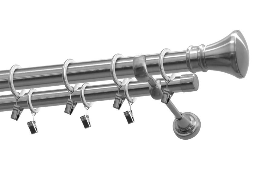 Zdjęcie: Karnisz podwójny 25/19 mm Jazz 200 cm nikiel GARDINIA