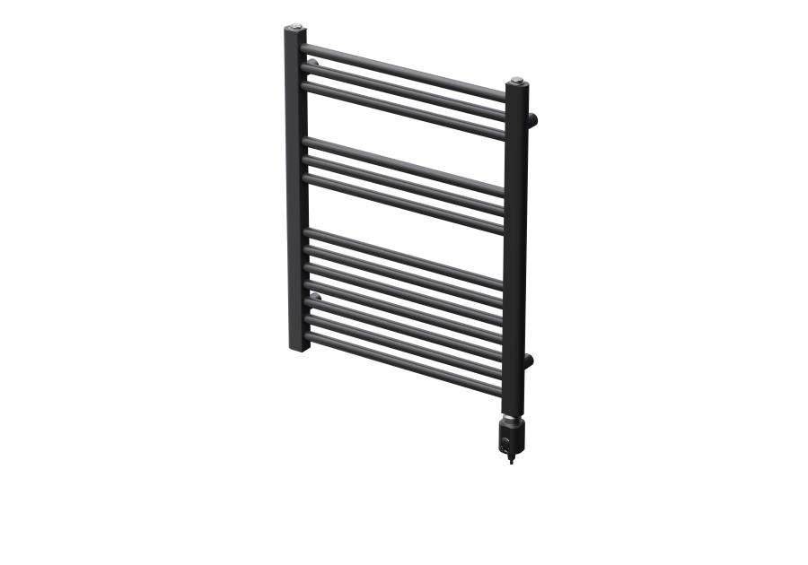 Zdjęcie: Grzejnik łazienkowy elektryczny Elektra 680x550 mm czarny ALPLAST