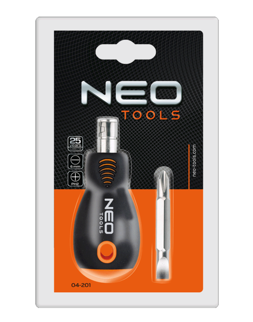 Zdjęcie: Wkrętak odwracalny płasko-krzyżowy 6.0 mm x PH2, SvCm NEO