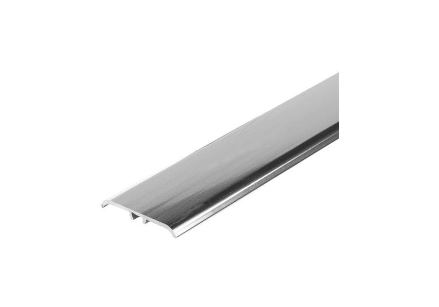 Zdjęcie: Listwa ochronna aluminiowa wcisk płaski owalny  35 mm 1,80 m srebrny El-Poler CEZAR