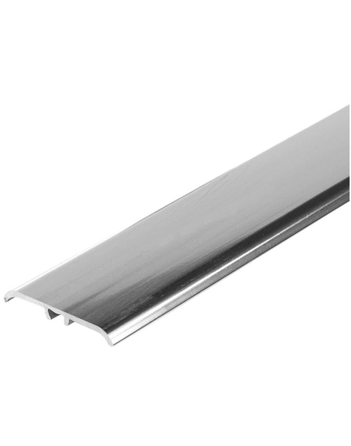 Zdjęcie: Listwa ochronna aluminiowa wcisk płaski owalny  35 mm 1,80 m srebrny El-Poler CEZAR