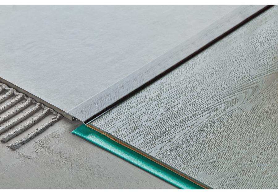 Zdjęcie: Listwa ochronna aluminiowa wcisk płaski owalny  35 mm 1,80 m srebrny El-Poler CEZAR