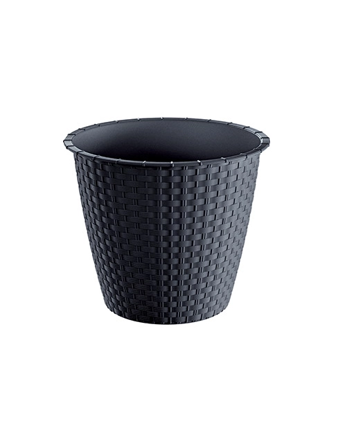 Zdjęcie: Donica Ratolla Round antracytowy 17 cm PROSPERPLAST