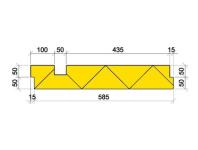 Zdjęcie: Płyta z polistyrenu ekstrudowanego XPS LB 100x585x1235 mm FINNFOAM