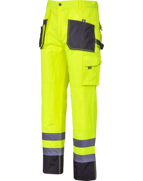Zdjęcie: Spodnie ostrzegawcze czarno-żółte, 3XL, CE, LAHTI PRO