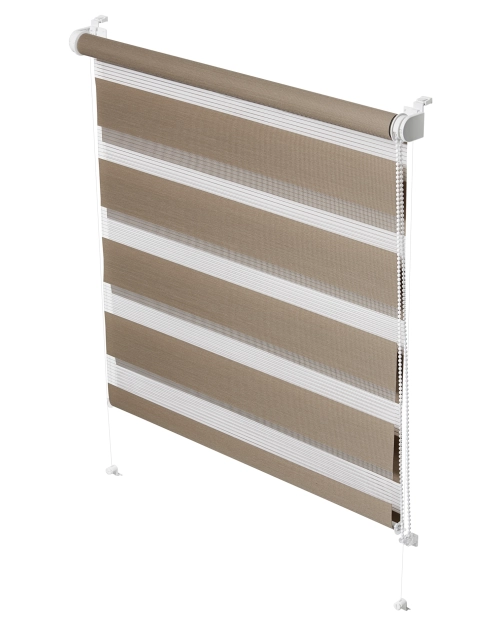 Zdjęcie: Roleta mini Zebra 728 mocca 68x215 cm GARDINIA