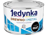 Zdjęcie: Emalia olejno-alkidowa drewno i metal czarny 0,36 L mat JEDYNKA