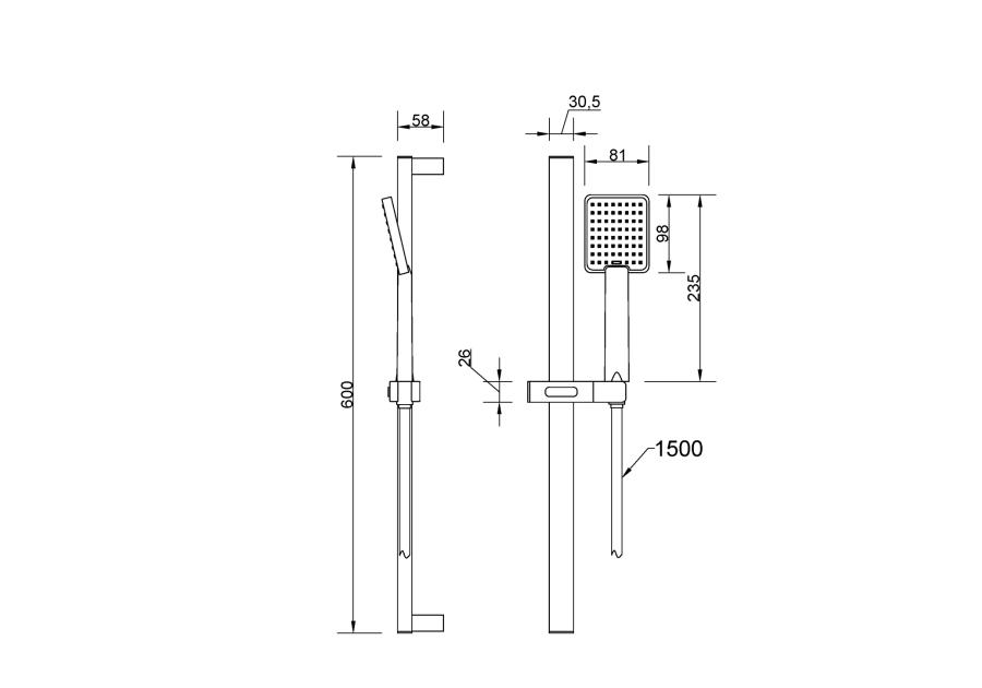 Zdjęcie: Zestaw natryskowy Patras czarny INVENA