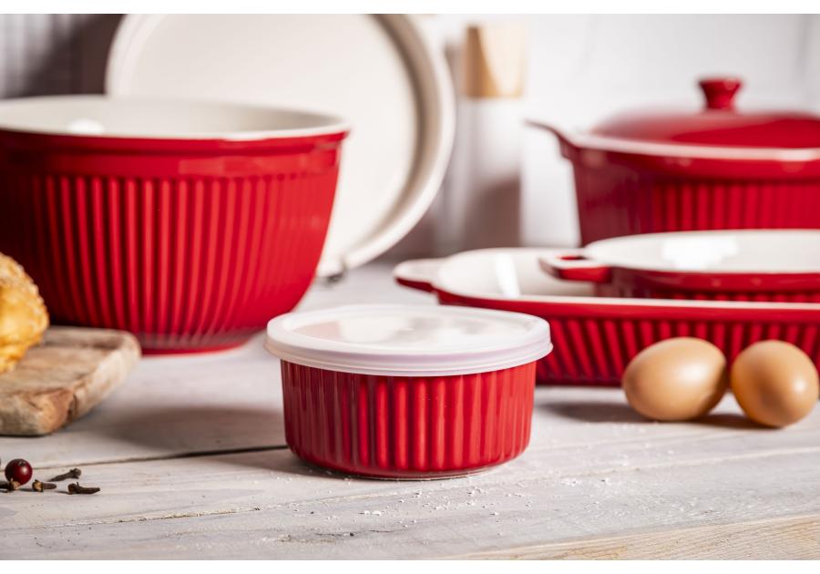 Zdjęcie: Ramekin ceramiczny Red Chilli 12,5x6 cm - 370 ml z pokrywką ALTOMDESIGN