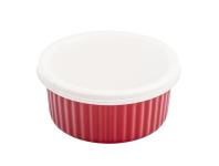 Zdjęcie: Ramekin ceramiczny Red Chilli 12,5x6 cm - 370 ml z pokrywką ALTOMDESIGN