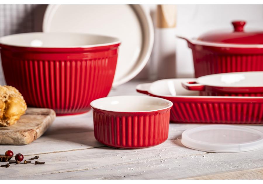 Zdjęcie: Ramekin ceramiczny Red Chilli 12,5x6 cm - 370 ml z pokrywką ALTOMDESIGN