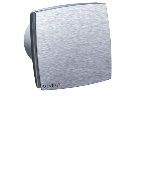 Zdjęcie: Wentylator osiowy Modern Tekno 125 mm z higrostatem i wyłącznikiem czasowym, aluminium VENTIKA