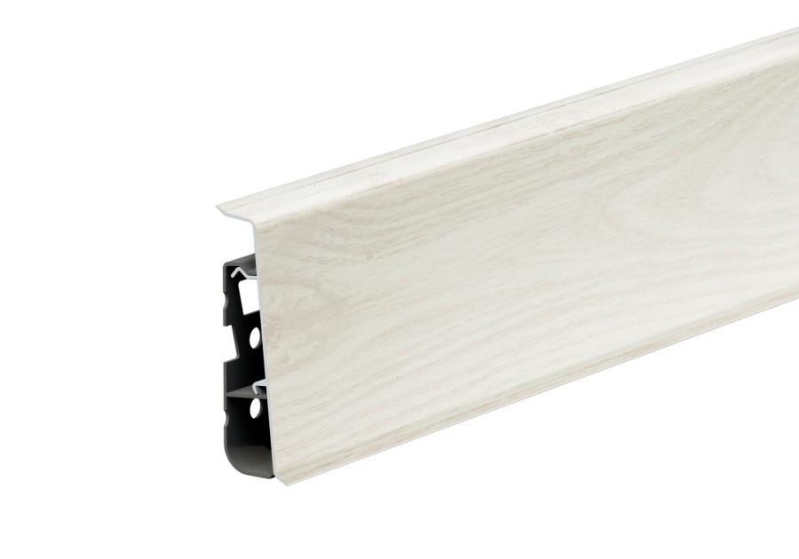 Zdjęcie: Listwa przypodłogowa PVC Hi Line Prestige 2,2x7,5 cm 2,50 m Dąb Aspen Mat CEZAR