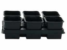 Doniczki kwadratowe 12 sztuk + paletka RIM KOWALCZYK