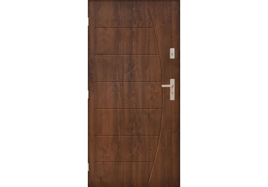 Zdjęcie: Drzwi zewnętrzne korab orzech 90l komplet PANTOR