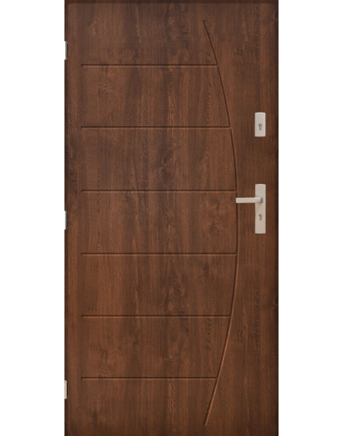 Zdjęcie: Drzwi zewnętrzne korab orzech 90l komplet PANTOR