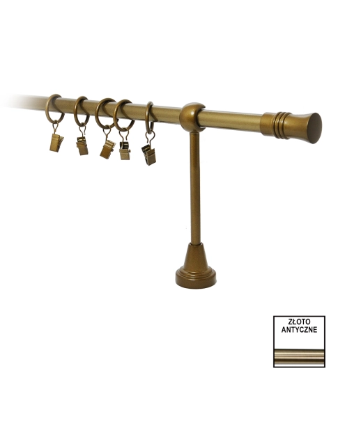 Zdjęcie: Karnisz pojedynczy Nokaut fi 16 mm - 160 cm cylinder złoto KARWEL