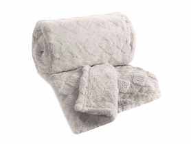 Koc Nancy 150x200 cm srebrny EUROFIRANY