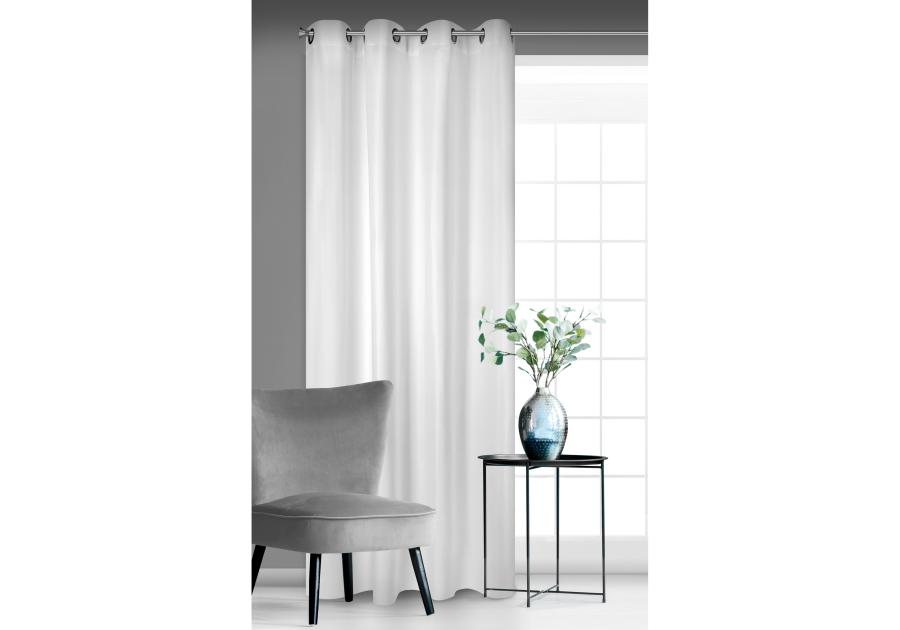 Zdjęcie: Zasłona Aggie 140x250 cm biała na przelotkach EUROFIRANY