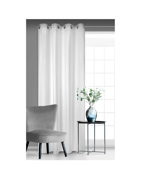 Zdjęcie: Zasłona Aggie 140x250 cm biała na przelotkach EUROFIRANY