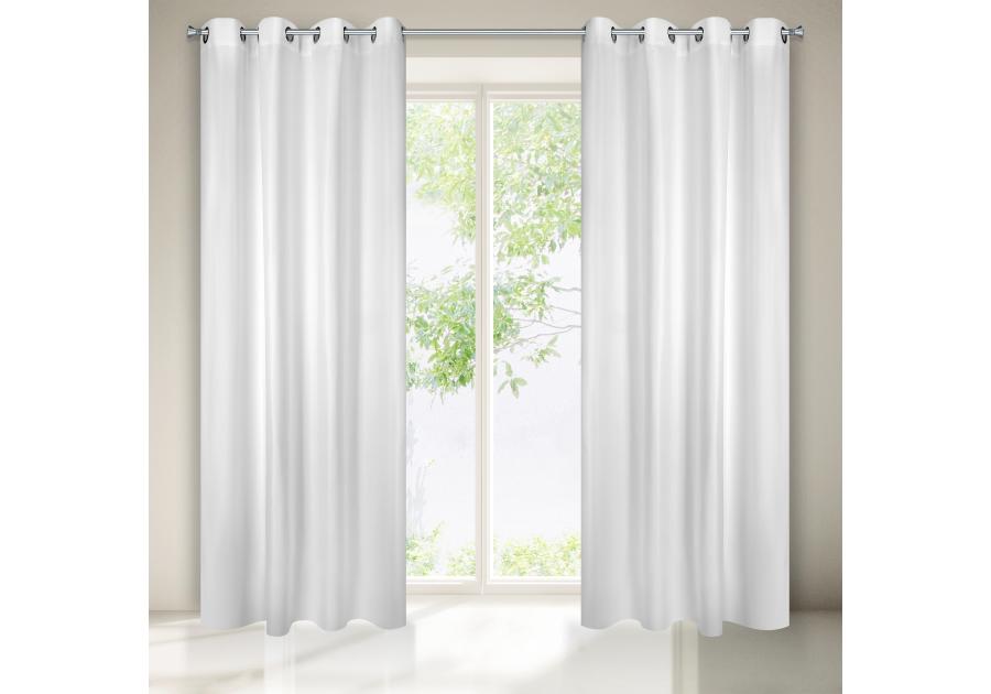 Zdjęcie: Zasłona Aggie 140x250 cm biała na przelotkach EUROFIRANY