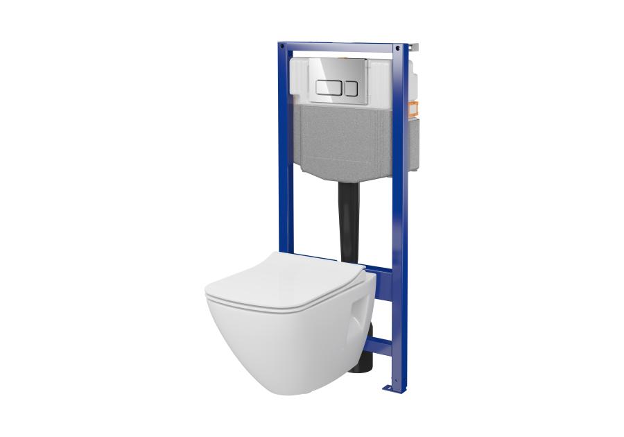 Zdjęcie: Zestaw podtynkowy Moduo Plus Square przycisk chrom CERSANIT